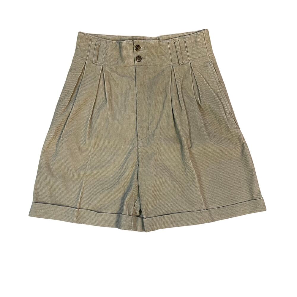 Vintage ReV Up Cotton Corduroy High Rise Pleated Sailor Shorts 9/10 90s